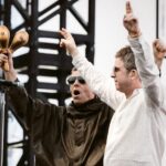 Liam and Noel Gallagher on the stage at Croke Park Stadium, Dublin, 16/08/2025